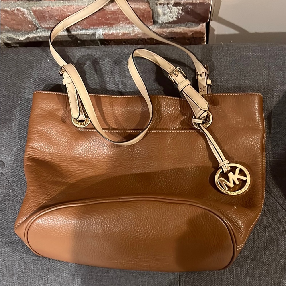 Michael Kors Brown Leather Tote Bag